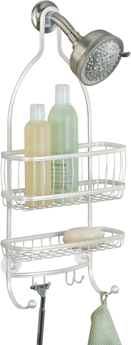 iDesign York Lyra White Shower Caddy