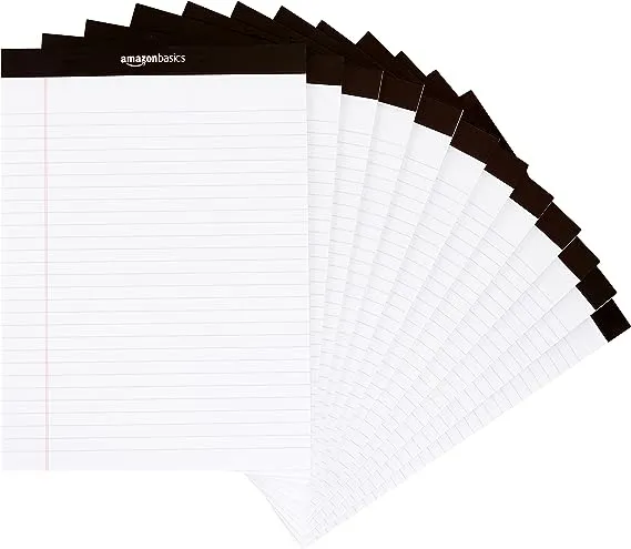 Amazon Basics Wide Ruled Lined Writing Note Pad