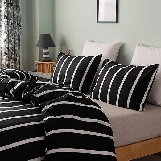 SR-HOME Modern & Contemporary Striped Duvet Cover Set