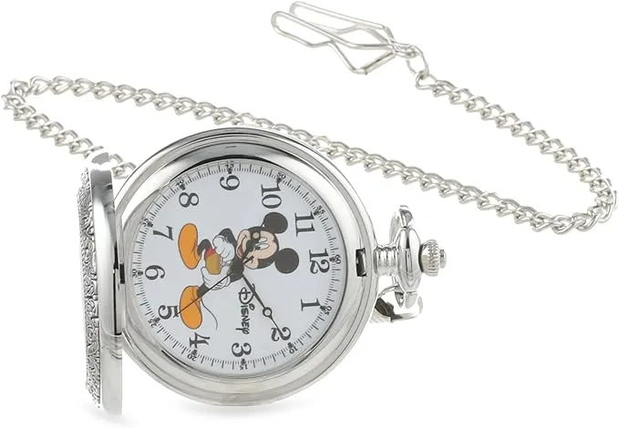 ewatchfactory | Disney Mickey Mouse Men&#039;s Silver Alloy Pocket Watch | Realry