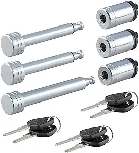 CURT 70005 Rambler RV Tow Bar Lock Set, 3-Pack, Keyed-Alike