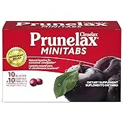 Prunelax Ciruelax Natural Laxative Regular for Occasional Constipation, Mini Tablets, Prunes, 100 Count, Red