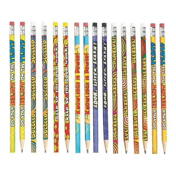 Fun Express Motivational Pencil Assortment 144Pc