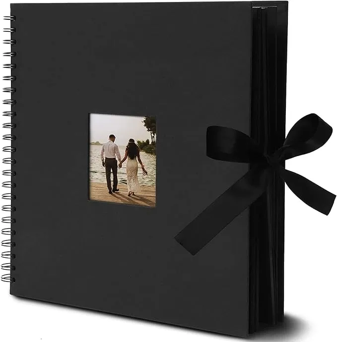 Juvale Black Scrapbook Album