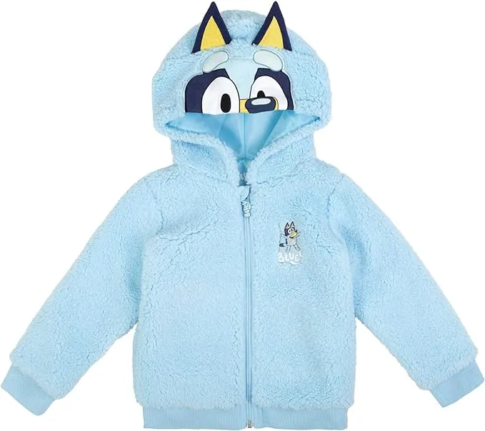 Bluey Bingo Cozy Sherpa Zip Up Cosplay Hoodie | imagikids Baby and Kids Clothing 3T / Orange