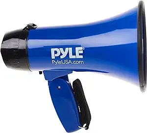 Pyle PMP21BL Battery-Operated Compact and Portable Megaphone Speaker with Siren