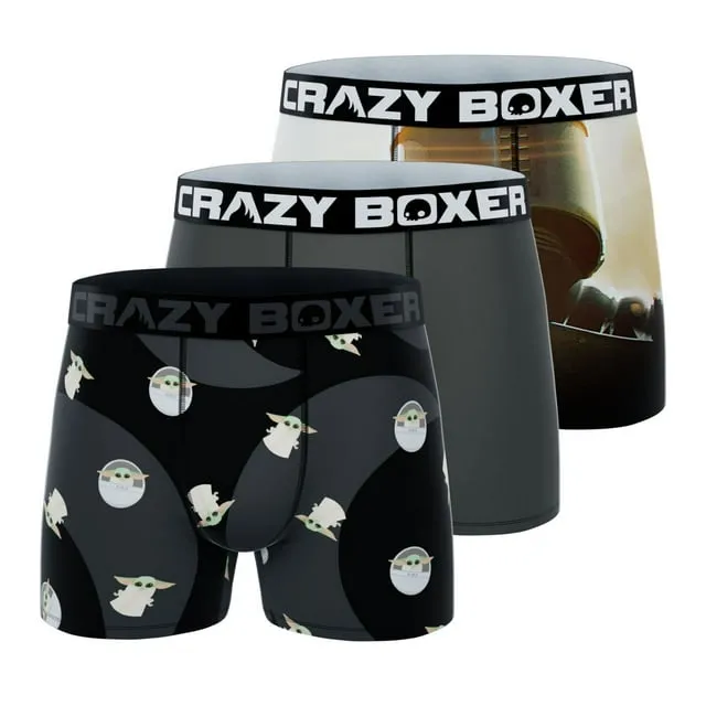 CRAZYBOXER The Mandalorian Vhs Men's Boxer Briefs (Pack 3)