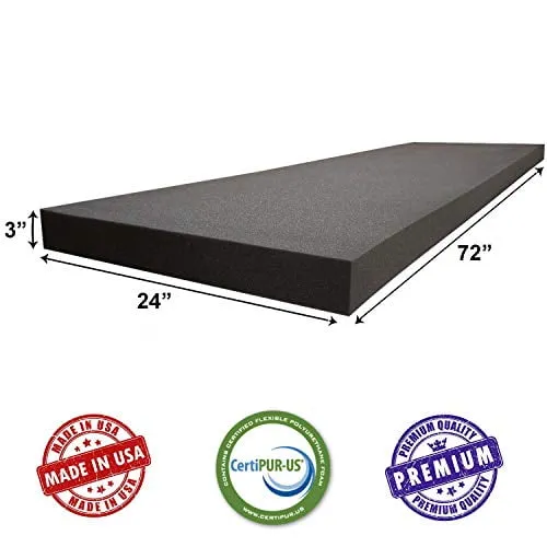 AK TRADING CO. AKTRADING CO H X CertiPUR-US Certified Rubber Foam Sheet Cushion