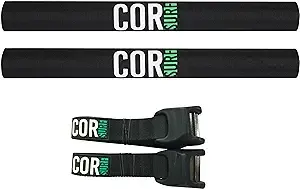 Cor Surf Roof Rack Pads and No Scratch Silicone Tie Down Straps with Stainles...