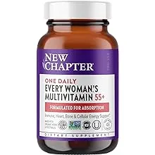 New Chapter Women's Multivitamin 50 Plus for Cellular Energy, Heart & Immune Support with 20+ Nutrients + Astaxanthin - Every Woman's One Daily 55+, Gentle on The Stomach, 48 CountNew Chapter Women's Multivitamin 50 Plus for Cell…