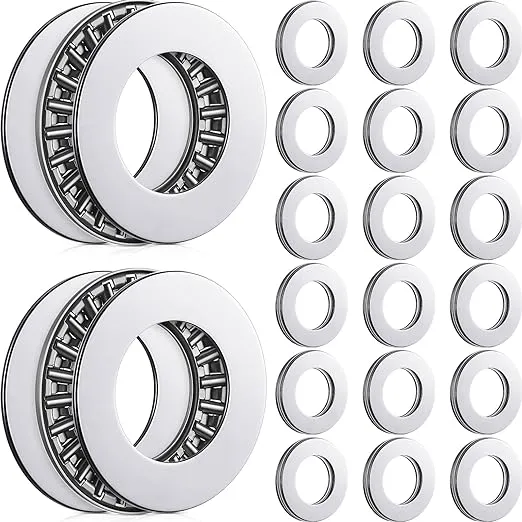 Therwen 20 Sets Thrust Needle Roller Bearings AXK2035 Needle Roller Bearing with Washers 35mm Od Small Thrust Bearing for Automotive, Marine, AviationTherwen 20 Sets Thrust Needle Roller Bearings AXK2…