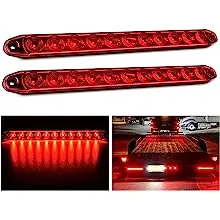 Nilight 2pcs 16inch 11 LED Red Trailer Light Bar for Park Stop Turn Signals Tail Brake Light Dot Compliant IP65 Waterproof Truck Trailer Marker ID