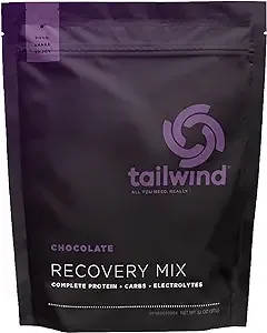 Tailwind Nutrition Rebuild Recovery Drink Mix, Complete Protein with Electrolytes and Carbohydrates, Free of Gluten, Soy, and Dairy, Vegan, 15 Servings, Chocolate