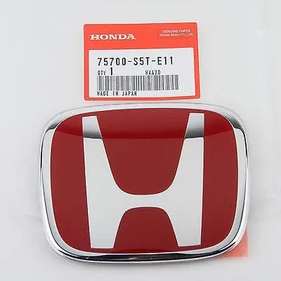 FRONT LOGO JDM RED Honda Emblem 123mmX100mmFRONT LOGO JDM RED Honda Emblem 123mmX100mm