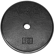 Yes4All Standard 1-inch Cast Iron Weight Plates 5, 7.5, 10, 15, 20, 25 lbs (Single & Set 4pcs)