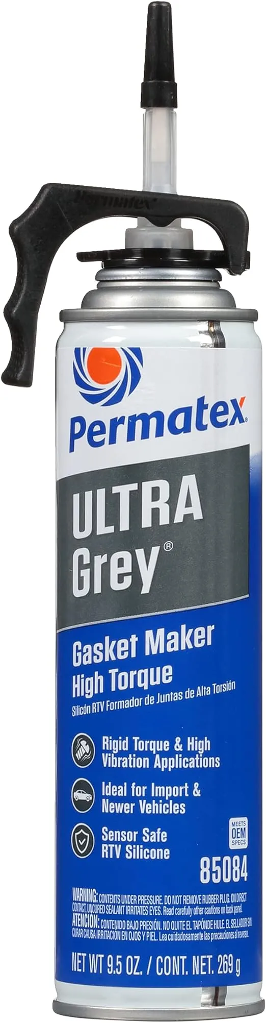 Permatex 85084 Ultra Grey Rigid High-Torque RTV Silicone Gasket Maker