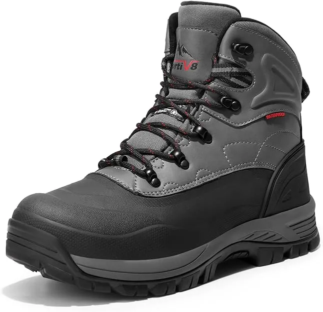 Men&#039;s Winter Snow Boots Insulate Waterproof Construction Hiking Rubber Sole Boot