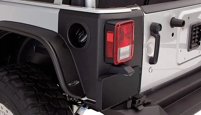 Body Guard - Trail Armor - Corner - Rear - Stick-On - Plastic - Black - Jeep Wrangler JK 2007-15 - Pair