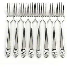 Z ZICOME 8 Piece Stainless Steel Dinner Forks - Heavy Duty and Mirror Polishing