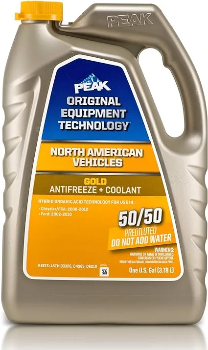 Peak North American Gold 50/50 Antifreeze + Coolant NAGB53-01-GR