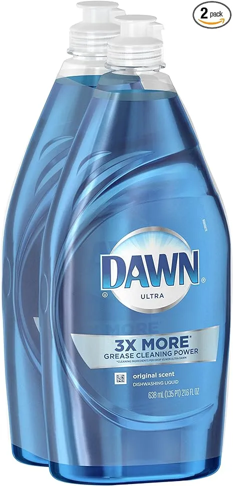 Dawn Ultra Dishwashing Liquid Dish Soap Original Scent, Two 21.6 oz Bottles