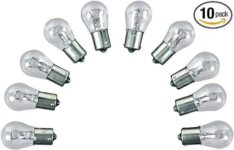 Camco Replacement 1141 Style Backup Light Bulbs for Auto or RV, (10-Pack)