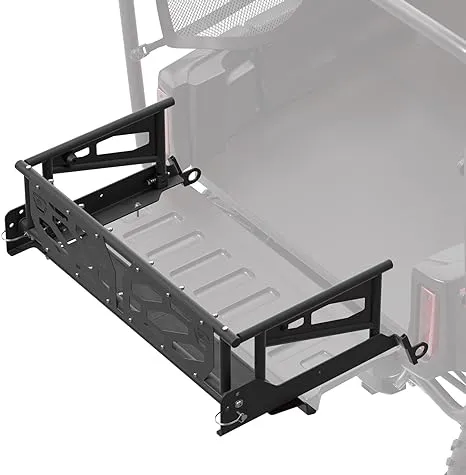 KEMIMOTO UTV Bed Extender Compatible with Pioneer 700-4, Pioneer 1000-5 2016 2017 2018 2019 2020 2021 2022 2023 2024, Durable Steel Cargo Tailgate Extender Cargo Gate Accessories