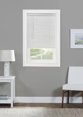 GII Morningstar White Cordless Light Filtering Vinyl Mini Blind with 1 in. Slats 25 in. W x 64 in. L