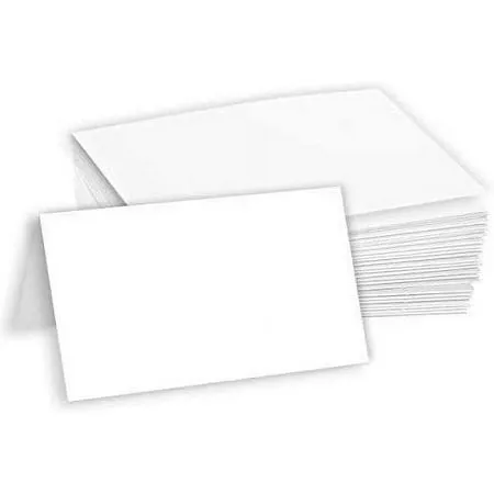 Hamilco Blank Tent Name Place Table Cards 3 1/2" x 2" Folded Card Stock - White ...