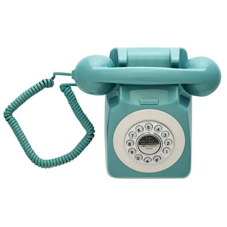 Abody Desktop Corded Phone 80s Vintage Retro Style Telephone Desk Landline Phone Support Ring Control for Home Office Business Hotel Cafe Bar Old Fashioned Decoration