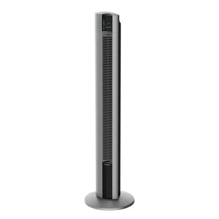 Lasko Oscillating Performance Tower Fan, Nighttime Setting, Remote Control, Timer, 3 Speeds, for Bedroom, Home and Office, 48", Gray, T48314