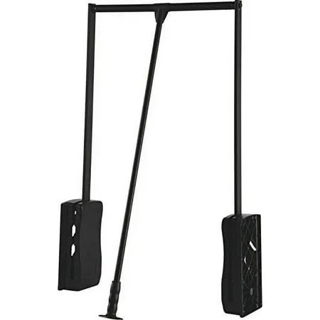 Pull Down Closet Rod, 26 lbs Load Capacity (Black Powder-Coated, 26 inch - 35 1/16 inch), Size: 26 - 35 1/16