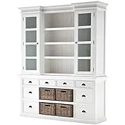 Beaumont Lane Storage Cabinet with Hutch in Pure White - BL-1849413