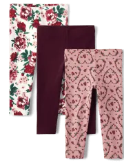 The Children's Place Baby Girls 2 Pack Legging Pants,,0-3MONTHS