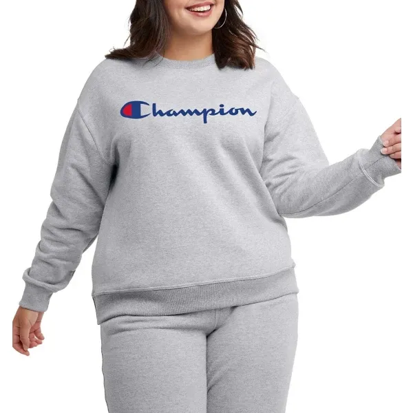 Women's Champion Plus Size Powerblend Relaxed Graphic Crewneck Sweatshirt