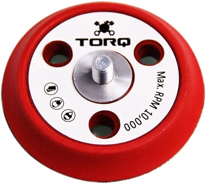 Torq BUFLC_200 R5 Dual-Action Backing Plate with Hyper Flex Technology, Red (3 Inch)