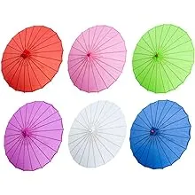 Thy Collectibles Set of 6 33 inch Japanese Chinese Umbrella Parasol for Wedding ...