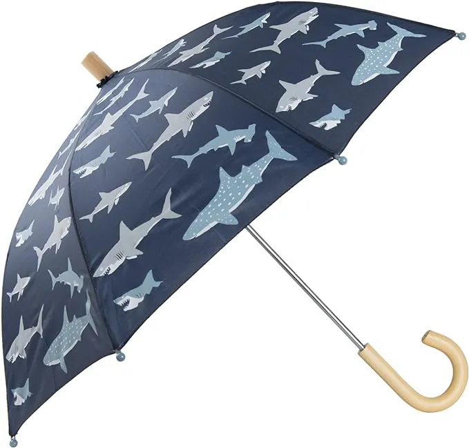 Hatley Boys' Little Printed Umbrellas, Shark Frenzy, One Size