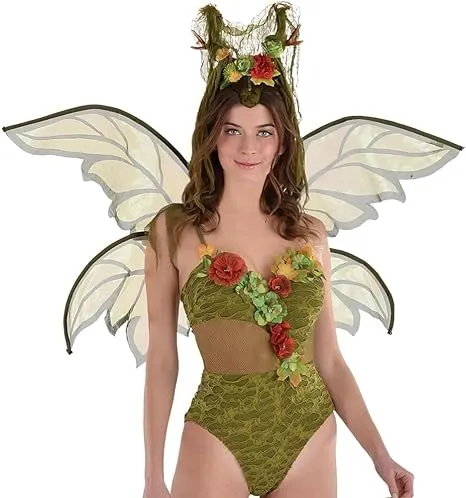 Woodland Bodysuit Fairy Green Suit Yourself Fancy Dress Halloween Adult Costume