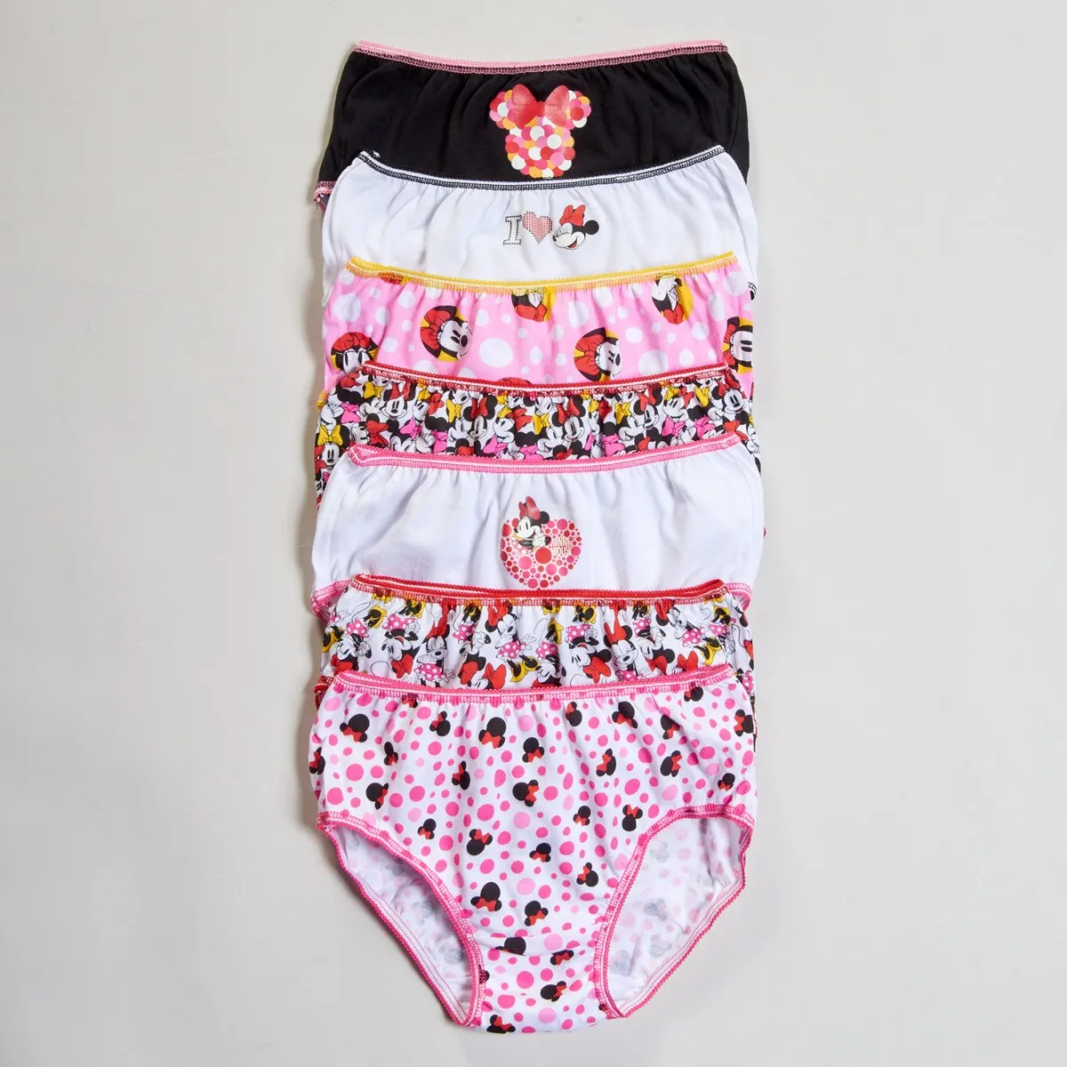 NWT Disney Girls&#x27; Toddler. Disney Minnie Mouse 7 Briefs Size 8