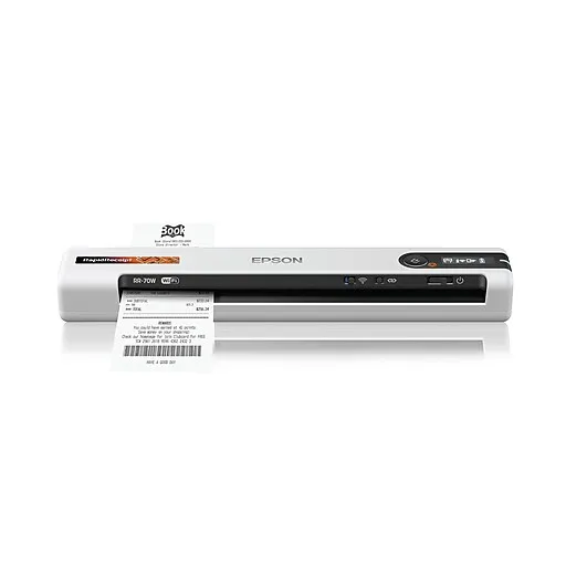 Epson - RapidReceipt RR-70W Wireless Mobile Receipt and Color Document Scanner