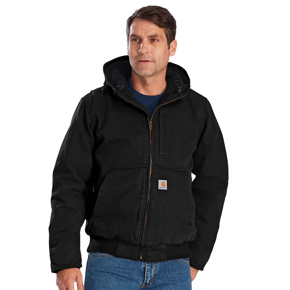 Carhartt Men's Big & Tall Full Swing Loose Fit Washed Duck Fleece-Lined Active Jacket