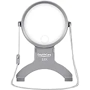 Hands Free Chest Rest LED Magnifier - Neck Wear Visual Aid Illuminated Magnifying Glass for Low Vision & Visually Impaired Seniors - Portable - Gifts for Mom, Dad, Grandmother, Women, Men