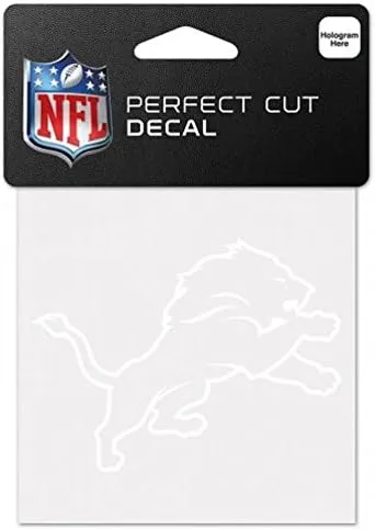 Detroit Lions Decal 4x4 Perfect Cut White