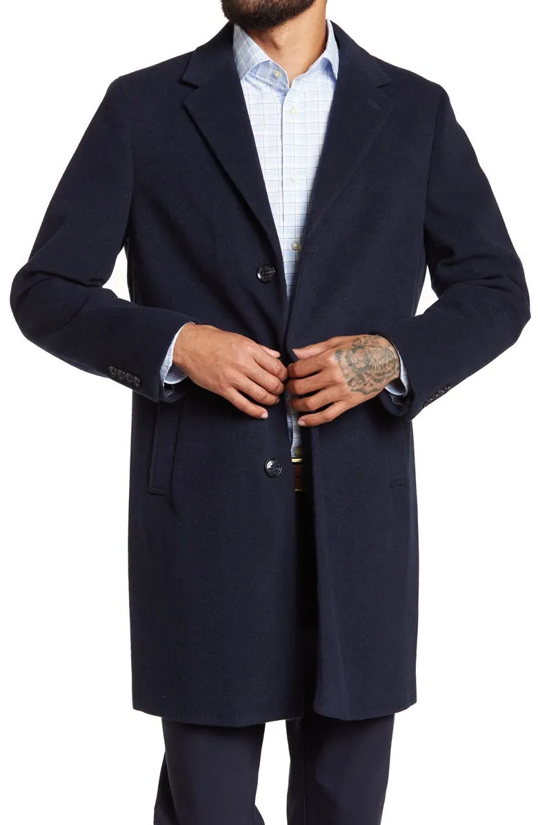 Men's Addison Wool-Blend Trim Fit Overcoat
      
          Men's Addison Wool-Blend Trim Fit Overcoat