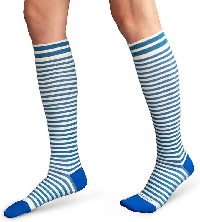 Comrad Recycled Cotton Knee High Socks - 15-20mmHg Graduated Compression Socks - Soft & Breathable Support Socks, Unisex