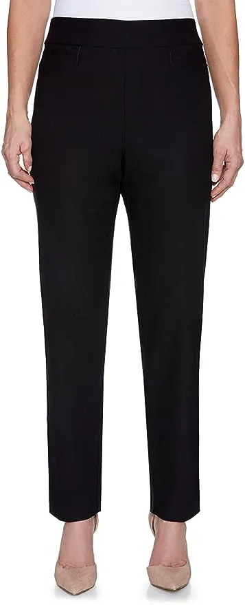 Alfred Dunner Women's Plus Size Classic Allure Pants, Black, 18wp