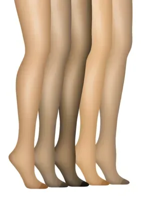 Hanes womens Silk Reflections Control Top Pantyhose Reinforced Toe 718 - Multiple Packs Available