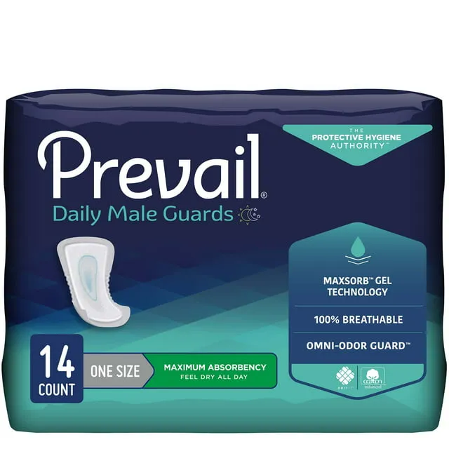 Prevail Maximum Absorbency Incontinence Male Guards