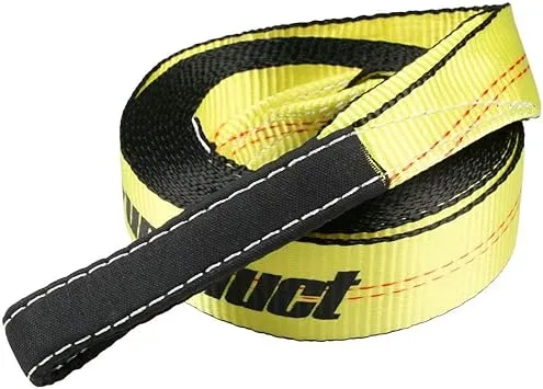 Sumpluct Recovery Tow Strap 2in X 20ft Heavy Duty 20,000 lbs Break Strength, Use for Emergency Towing Rope, Tree Saver, Winch Extension, Triple Reinforced Loops, Protective Sleeves